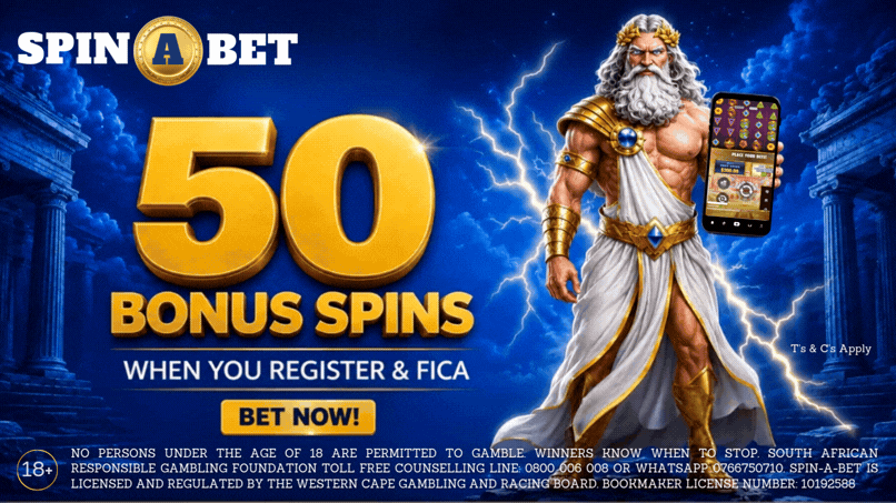 REGISTER AND GET 50 BONUS SPINS!