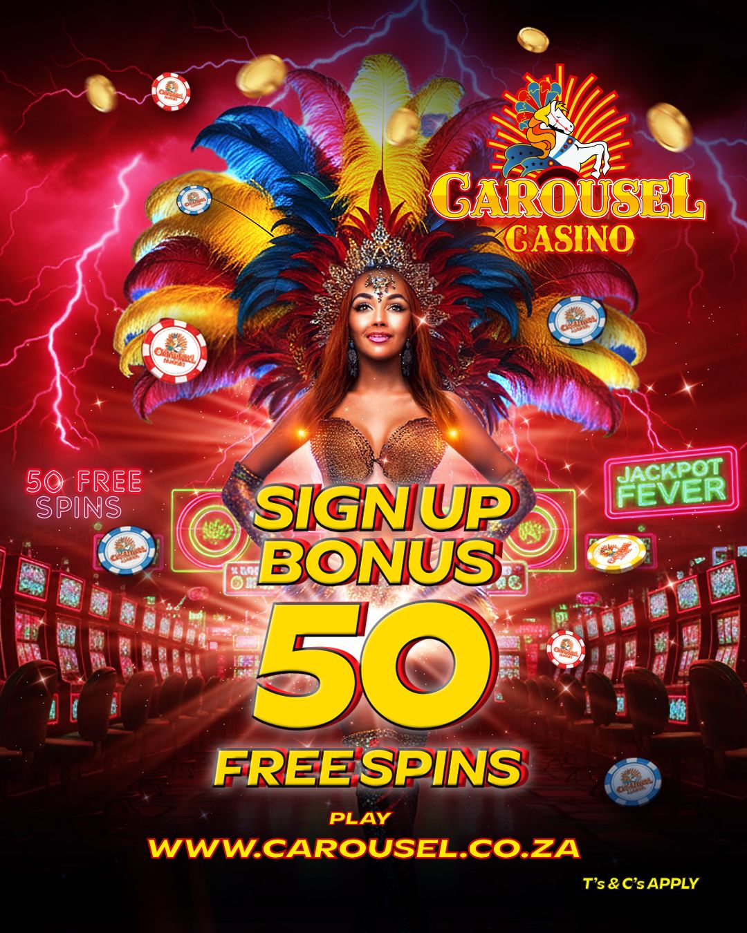 Sign Up Today & Get 50 FREE SPINS